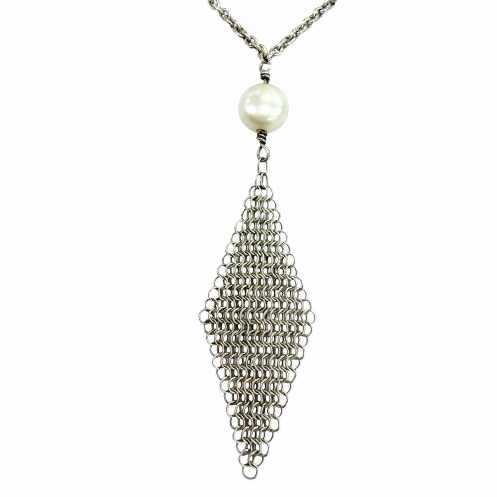 TIFFANY & CO. Silver Pearl Necklace
